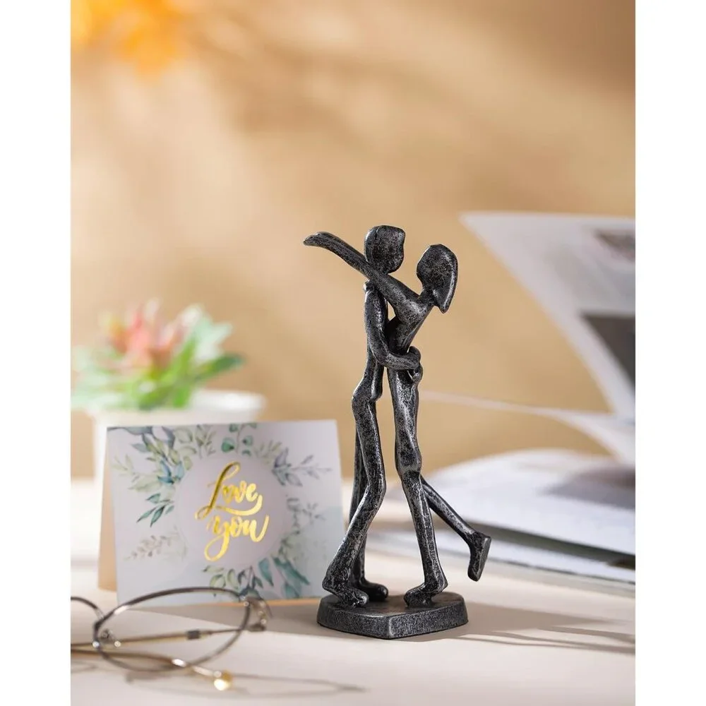 6th Anniversary Iron Sculpture Gift – Romantic Couple Statue for Her, Handcrafte - Picture 5 of 7